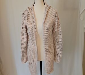 Nicole Miller Cream Open-Knit Coverup